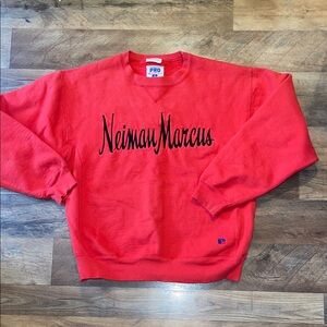 Vintage Neiman Marcus Vibrant Red Crewneck Sweatshirt size M Made in USA